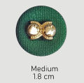 | Fancy Buttons for Men/Women Kurta, Kurti | Ladies and Gents Suit, Coat, Shirt Buttons | Fancy Buttons4-Pieces Fancy Green Coconut with Gold Shank Buttons. 