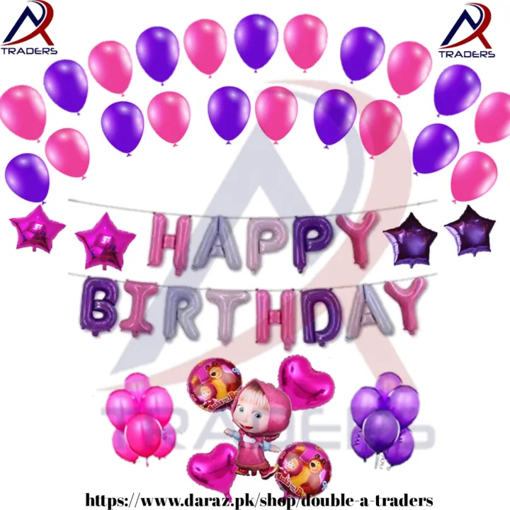 Masha%20And%20The%20Bear%20Birthday%20Decoration%20Masha%20Girl%20Party%20Supplies%20Birthday%20decoration%20theme%20set%20for%20Girls%20-%20Image%202