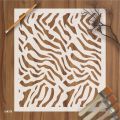 Zebra Stripes Pattren Stencil Reusable Stencil For Canvas And Wall Painting. 