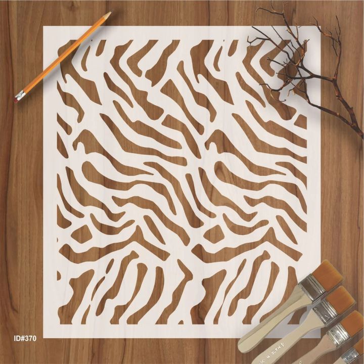 Zebra Stripes Pattren Stencil Reusable Stencil For Canvas And Wall Painting