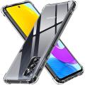 For Samsung Galaxy M52 5G Back Cover Shockproof Transparent Soft TPU Silicone Protector Phone Case with Shock Absorption Bumper Corners. 