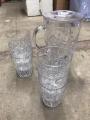 Crystal Water Set (1 Jug and 3 Glasses). 