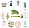 Original Jade Roller and Gua Sha Set - Jade Face Roller - Face Roller: 100% Real Natural Jade - Face Massager, Anti-AgingTool, Facial Roller for Face, Eyes, Neck Gua Sha stone type is unknown (Color may vary). 