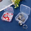 1/5Pcs Mini Square Jewelry Box Transparent Plastic Small Square Box Lock Design Durable Moisture-proof Sealed Jewelery Storage Case Multifunctional Organizer Container. 