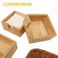 Dining Table Tissue Box Rustic Bamboo Tissue Holder for Dining Table Kitchen Storage Box for Napkins Heavy Duty Wood Container Southeast Asian Kitchen Supplies Bamboo Tissue Box. 