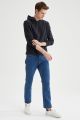 DeFacto Spring Blue Jeans Man Denim Wall Sergio Regular Fit Jeans Streetwear Aesthetic Pants Jeans Elastic Fashion_T0044A. 