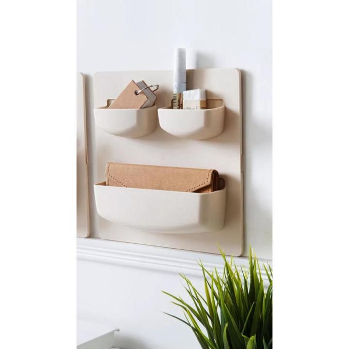Wall Rack Sticky Hanging Strips Plastic Holder Storage Organizer