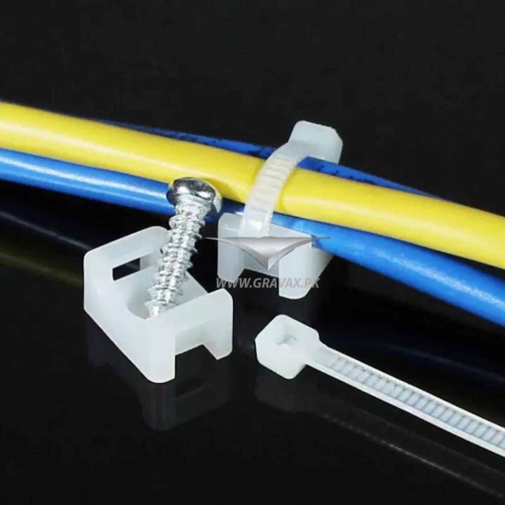10PCS Cable tie fixing seat saddle-shaped wire fixing seat wire clip cable organizer screw hole seat wire and cable clamp