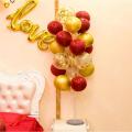 7 Tubes Balloons Holder Column Stand Balloon Stand Kit,Reusable Clear Balloon Holder(7 Balloon Sticks,7 Balloon Cups,1 Balloon Base) Makes Balloons Float Without Helium. for Table, Floor, Centerpiece with Base. 