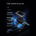 Changan Oshan X7 Premium Metal Shell Smart Key Cover | Luxury Zinc Alloy Car Key Case with Leather Strap | Scratch Resistant | Full Protection Key Shell. 