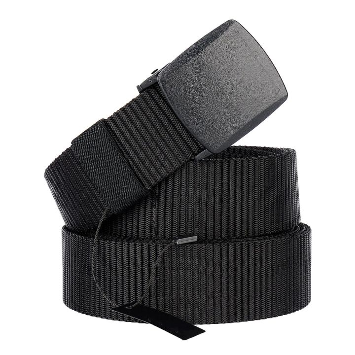 Men Imported Breathable Nylon Web Canvas Fabric Belt With Plastic Buckle.