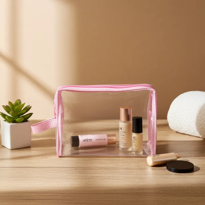 Cosmetic%20Bag%20Organizer%20Makeup%20Storage%20Jewellery%20Vanity%20Box%20(Transparent)%209X5X5%20Inch.%20-%20Image%202