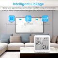 Wifi+Bluetooth Tuya Smart Temperature And Humidity Sensor Can Be Connected To Hotspots, With Alarm Function, Support Smart Life Time Monitor. 