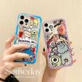 Olige Case For Vivo V23E Y15S Y15A Y33T Y21T Y21 Y21s Y33s V21E V21 V20 X70 Pro V20 Se Y53s Y51 Y31 Y51s V19 v17 S1 Pro Y50 Y30 Y17 Y12 Y15 Y19 Couple Trend Straight Edge Shockproof Tpu Cartoon Monster Soft Phone Cover. 