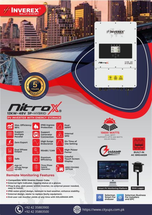 Inverex Nitrox 12 KW - 48 V Solar Inverter (Three phase)