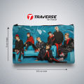Traverse BTS Pencil / Pen Pouch for Girls  (Digitally printed on Cloth). Both sides printed. 