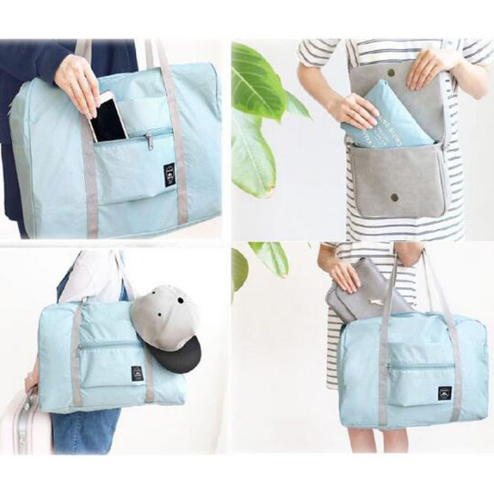 Wind Blows Folding Carry Bag Travel Bag Foldable Nylon Zipper WaterProof Luggage Bag