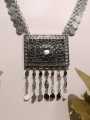 Silver Long Mala Set with Dangling Coins – Ethnic Traditional Jewelry. 