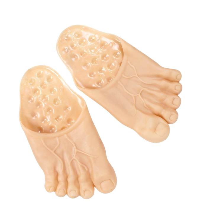 PVC Big Toe Slippers,Fake ,Party Funny Sandals,Halloween Costume Accessories,Funny Feet Slippers , Skin