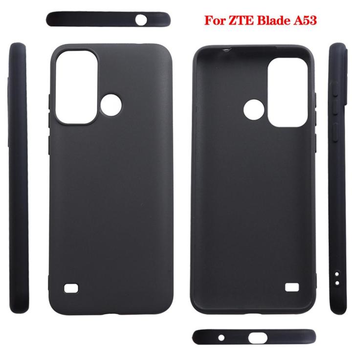 ZTE Blade A53 Case Black Clear Soft TPU Silicone Full Protective Cover