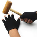 Half Finger Fingerless Gloves For Women And Men Wool Knit Wrist Cotton Gloves. 
