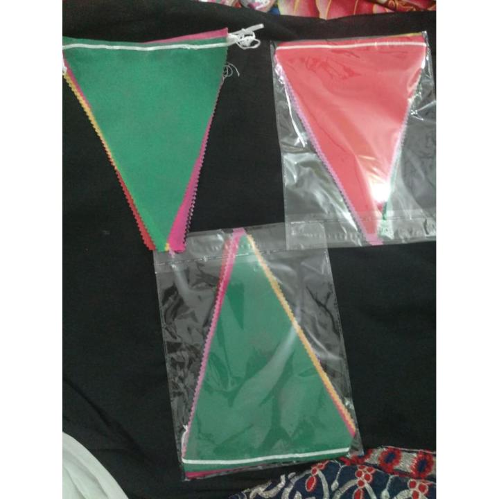 3pcs Multicolor Happy Birthday Flags 8 feet long for Kids Women Men Adults happy birthday Banner simple flag Birthday Party Theme Triangle Shape flag school party