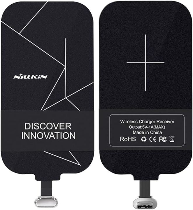 Nillkin Wireless Charger USB C Qi Receiver, [Ultra Thin] Magic Tags Wireless Charger Receiver Fast Charge Type C Phones, Compatible with Galaxy A52/A70, Ulefone Note 7, Huawei P Smart/Y6/P20 and More