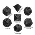 7pcs/set Gifts Party Supplies For TRPG DND Game Accessory Board Game Black Dice Set Leisure Entertainment Toys. 