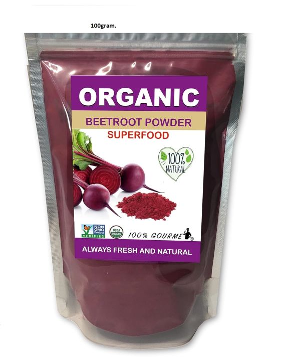 Pure Beet Root Powder Resealable 100gram Organic beet rich in Iron, Boost Energy and improve your body oxygen, Superfood Organic Beet Root Powder, organic beet juice powder, Non-GMO