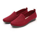 Oversized Spring/Summer Flyknit Mesh with Shallow Mouth Breathable Work Mom Dance Shoes 35-42. 