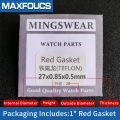 Red Gasket 0.6mm Thick 35-42mm O Ring Fits Watch Case Back For TISSOT 1853 Lelode Seastar PRX Repair Watches Spare Parts ,1pcs. 