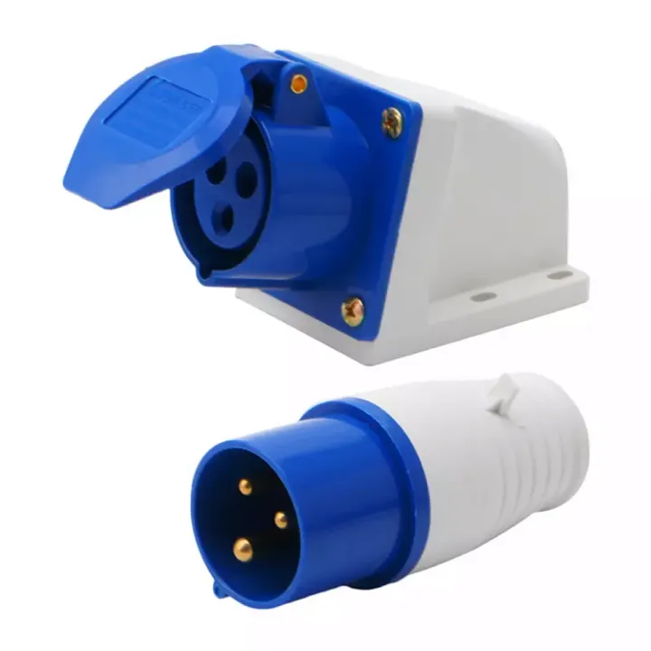 32A%20Amp%203%20Pin%20Industrial%20Socket%20220-250V%20Weatherproof%20IP44%202P+E%203Phase%2032A%20-%20Image%202