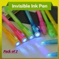 INVISIBLE INk WRITING PEN -Magic Pen-Cheating pen-Invisible Ink Pen-Secret Message Pen. 