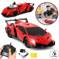 Remote Control Rechargeable Lamborghini Venono 4 Channel With Lights & Sound - Front Doors Open - 1:18 Scale Simulated Model Car - Red. 