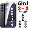 For Samsung S24 FE 6in1 Combo Lens Protector Scratch Resistant + for Samsung S 24 FE samsung s24 fe 6.7 inches Fully Clear Ordinary Tempered Glass Protective Film. 