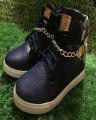Black Stylish Fashion Sneakers. 