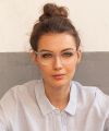 Round Shape White Transparent Glasses Frame for Men Women Unisex. 