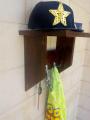Wood plus polish keychain & dress & cloth hanger. 