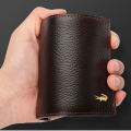 【ThinkWay】CARTELO Real Leather  Wallet Men's Fashion Business Dual-use  Holder Wallet RFID Block Wallet Men Portemonnee Men. 