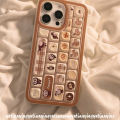 Trend Cartoon Cute Creative Labubu Doodle Cookie Labubu Case Compatible for IPhone 16 15 14 12 13 11 Pro Max 11 16 14 12 15 13 Pro 3D Keyboard Stress Relief Entertainment Soft Case. 