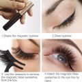 Magnetic Eyelashes Set With 3 Magnetic Lashes With Waterproof Magnetic Eyeliner & Applicator Eyelashes Extension kit. 