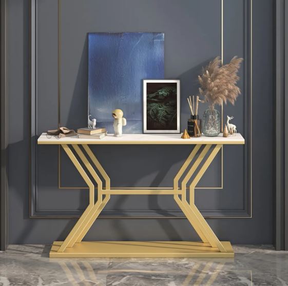 Black%20Modern%20Narrow%20Console%20Table%20with%20Laminated%20Top%20&%20Metal%20Frame%20-%20Image%202