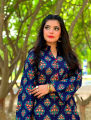 Shah Kamal Fabric Summer Linen Bindi Collection-New Design-Stitched-2 Piece Suit Printed Shirt and Trouser For Women-AG3. 
