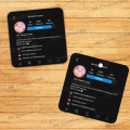 Customized Instagram Social Media Profile Photo Square Business Card/Business Tags. 