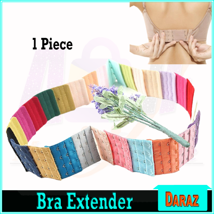 Flash Price Save Your Elastic Back Bra Extender 3 Hook 3 Row Extension Tape for women and Comfortable Ladies Intimates Lengthened Brazzer Extenders Fashion Bras (Pack Of 1)
