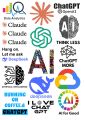 AI Chatbot Sticker Pack – Featuring ChatGPT, DeepSeek, Claude & More for Tech Enthusiasts, AI Lfor laptop, mobile back, notebook, water bottles, etc elegant and marvelous stickers,make your stuff more attractive and colourful , Pack of 15, 3 x 2 inch. 