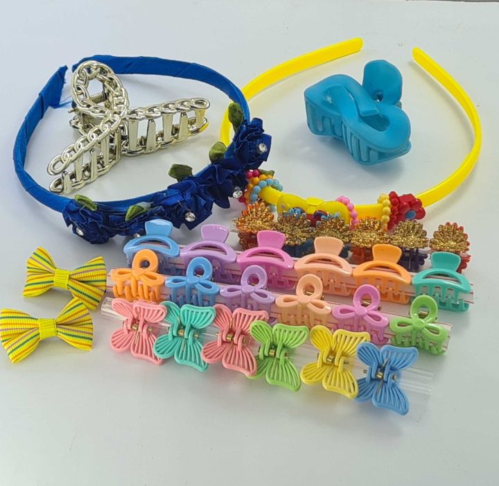 Deal 3cm Girls Small Cute Colorful Hair Clips Hair Claw Kids Sweet Hairpin Multi-Shape Clip and Hair band Hello Kitty Phone Wire Hair Tie Ponytail Holder for Kids