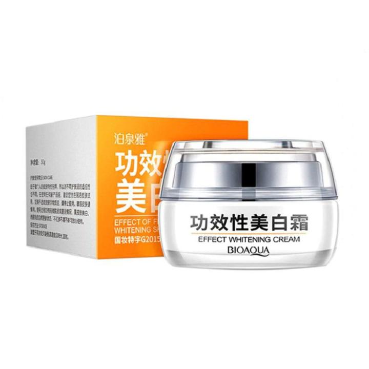BIOAQUA Effect Whitening Cream Delicate Smooth Silky Texture Elastic Skin Care Nourishing Moisturizing 30g