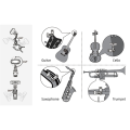AROMA 1 PCS AT-800 Clip-on Tuner Rechargeable Tempo Metronome Function Electronic Tuner for Guitar Bass Ukulele. 