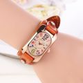 AliExpress/Ebay Fashion Vintage Style Women's Watch Brand Quartz Watch Genuine Leather Ladies Watch. 